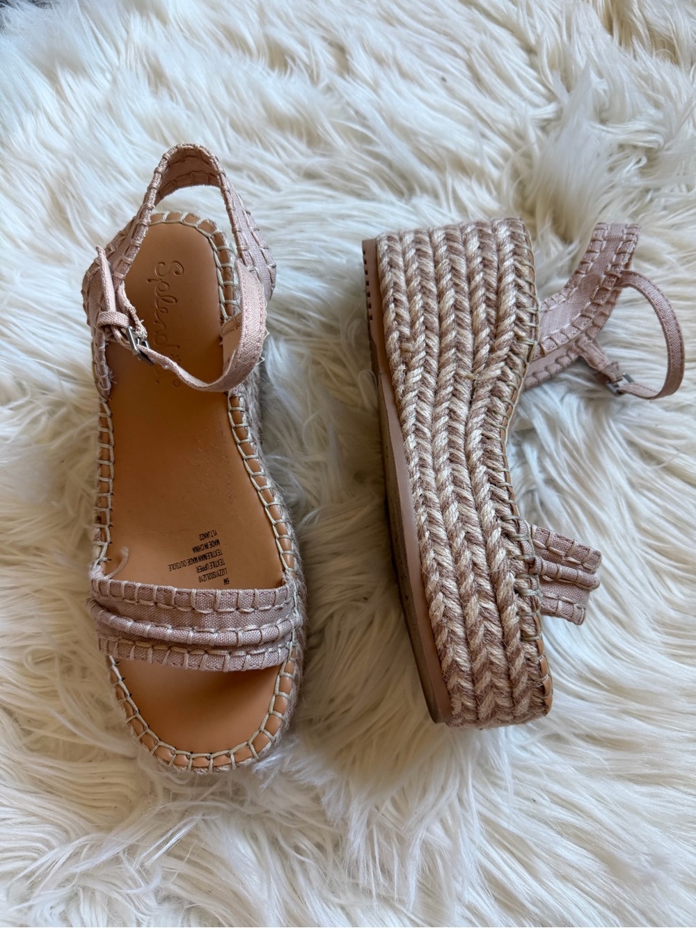 Splendid woven wedge sandals